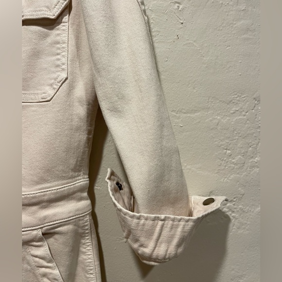 MOTHER Cream Denim Jumpsuit One Piece NWOT - Picture 8 of 12